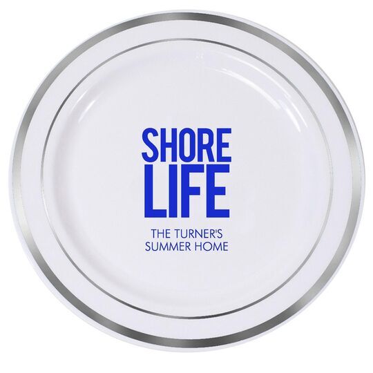 Shore Life Premium Banded Plastic Plates